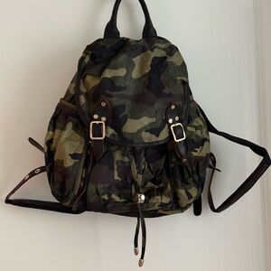 MZ Wallace Camouflage Nylon with Zipper Pockets, Backpack.